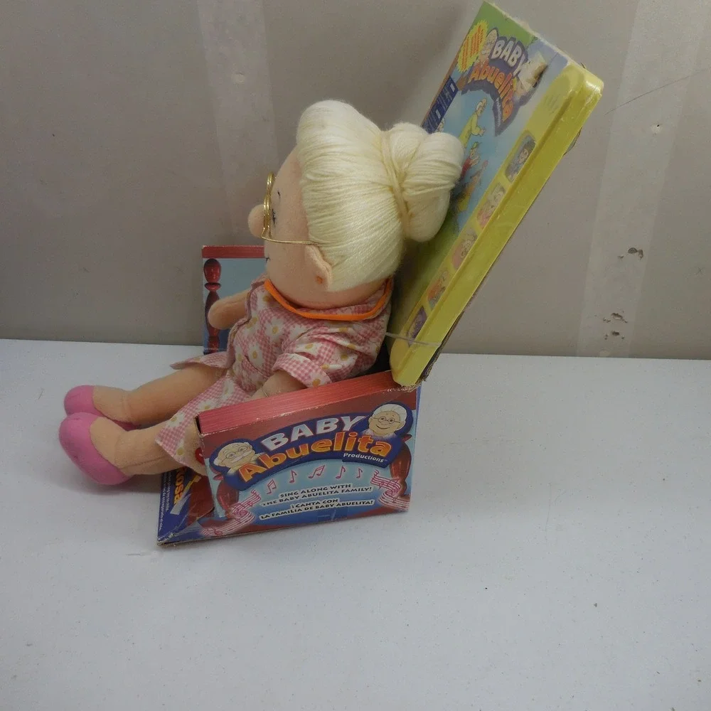 Baby Abuelita Rosa Plush Doll Singing Spanish Grandmother + New Sing Along Book